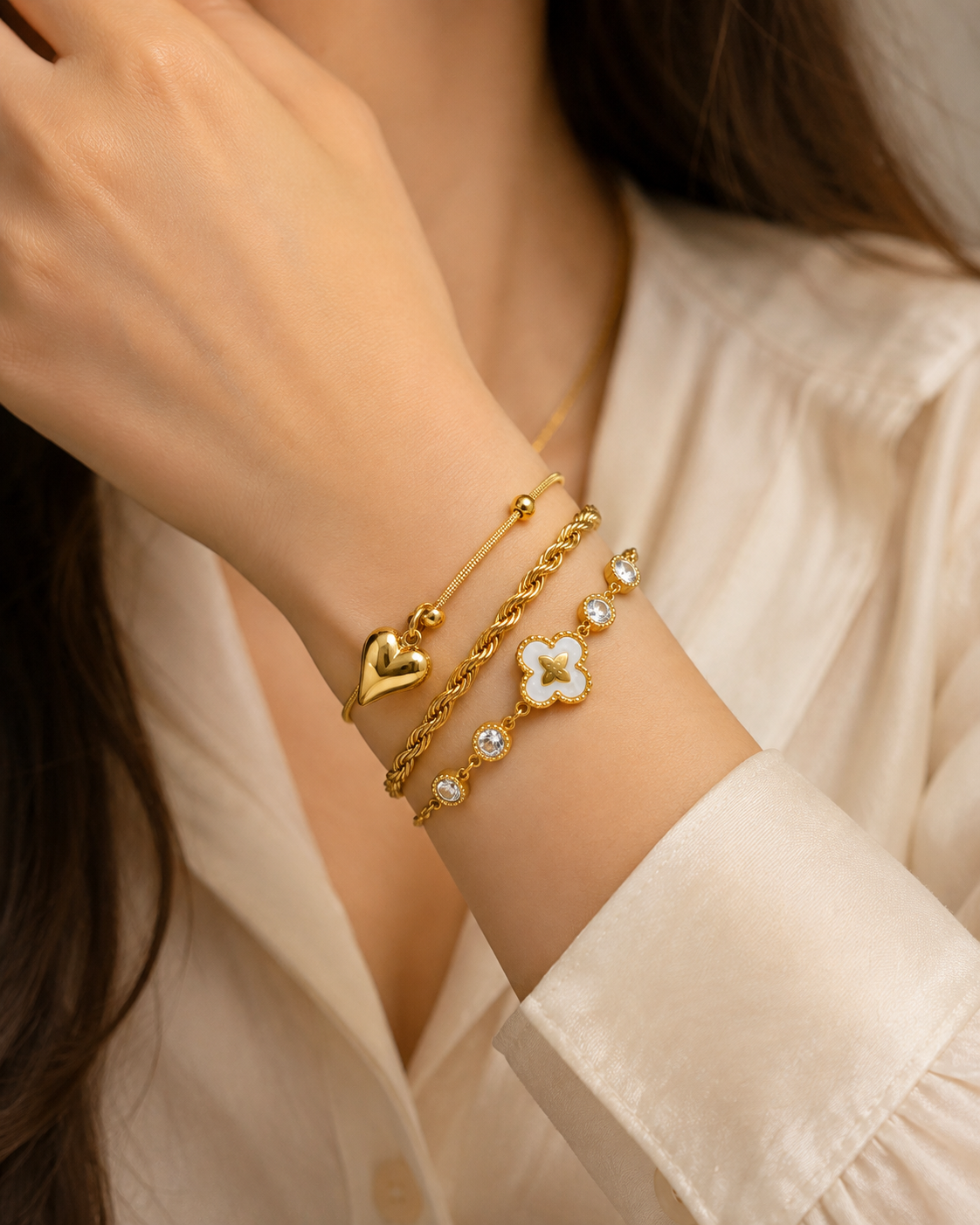Divine Heart Bracelet Stack