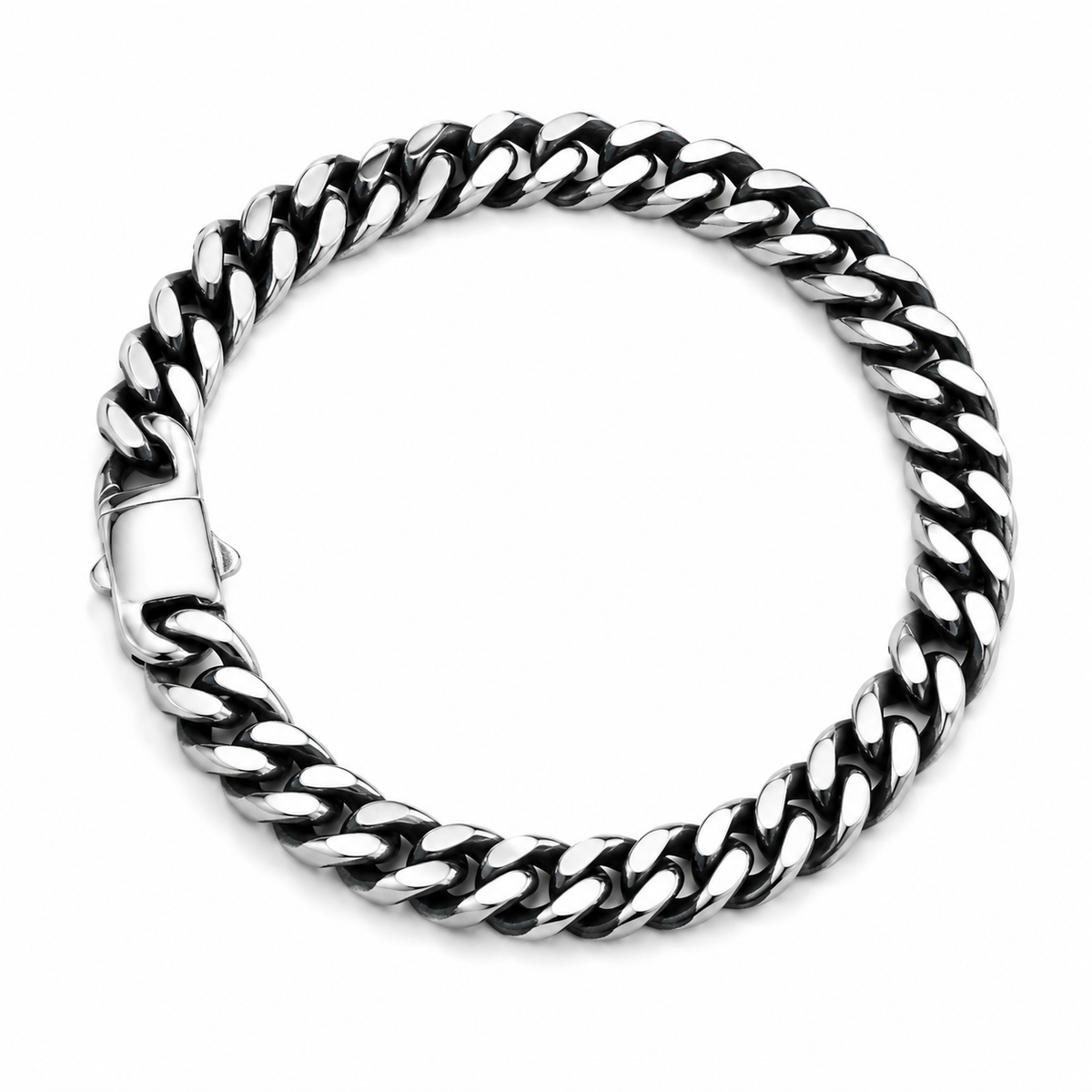 Silver Cuban Link Bracelet for Men