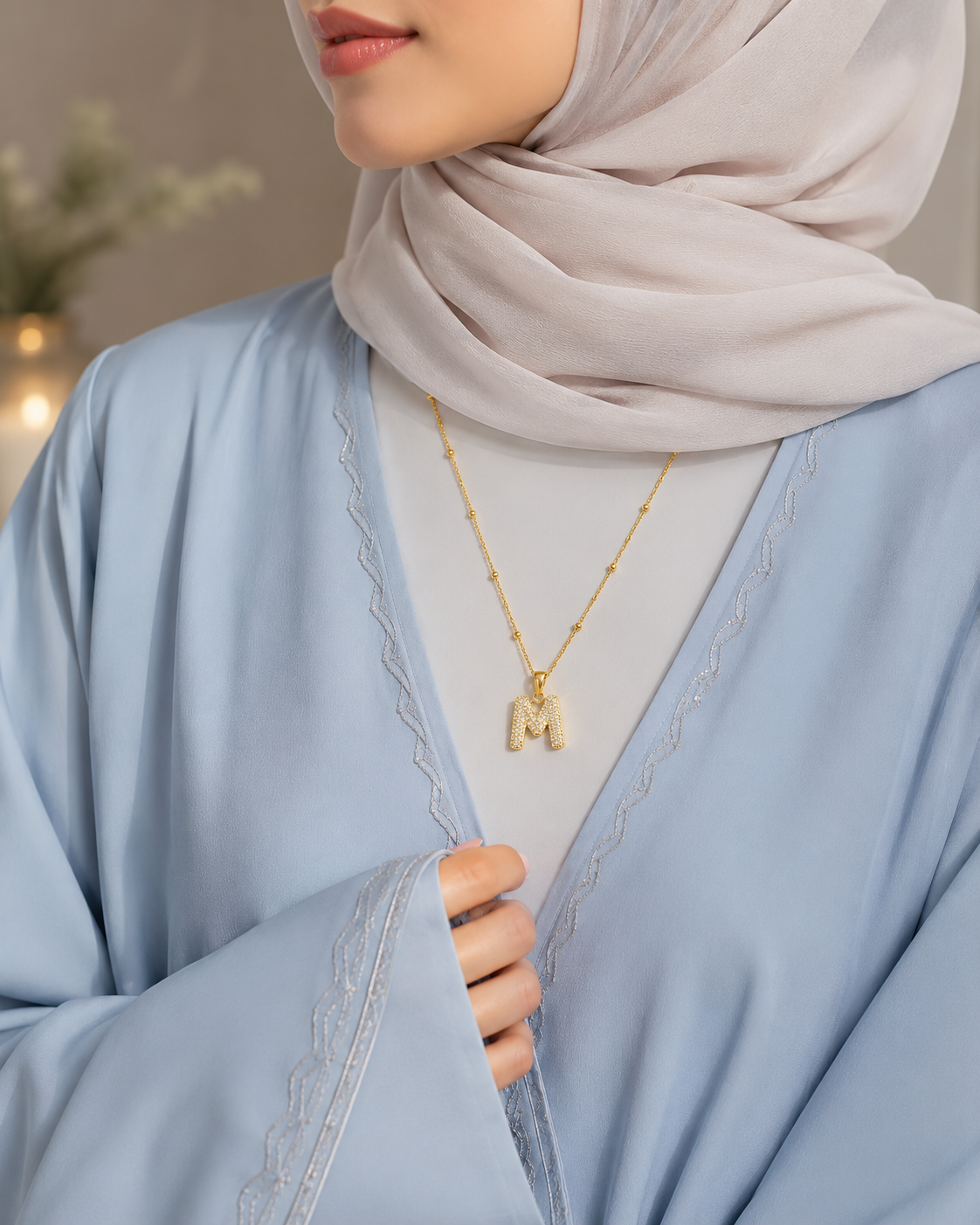 M Bubble Necklace