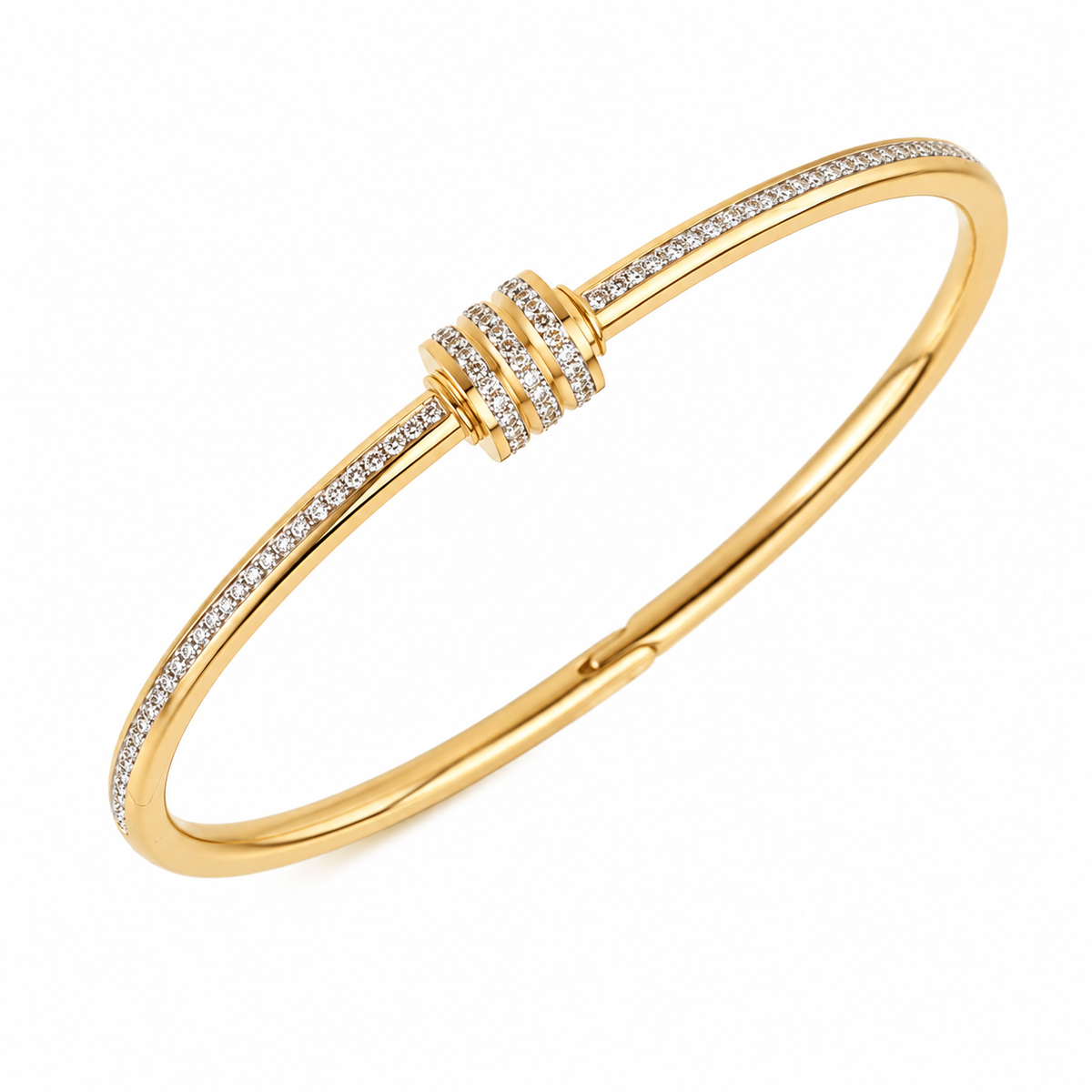 Gold Diamond Bangle