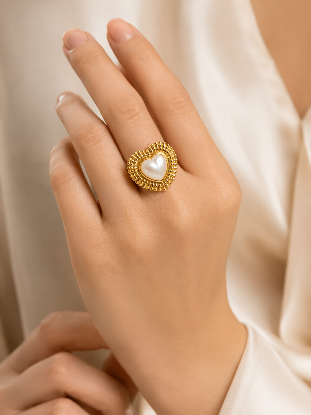 Gold Heart-Shaped Ring