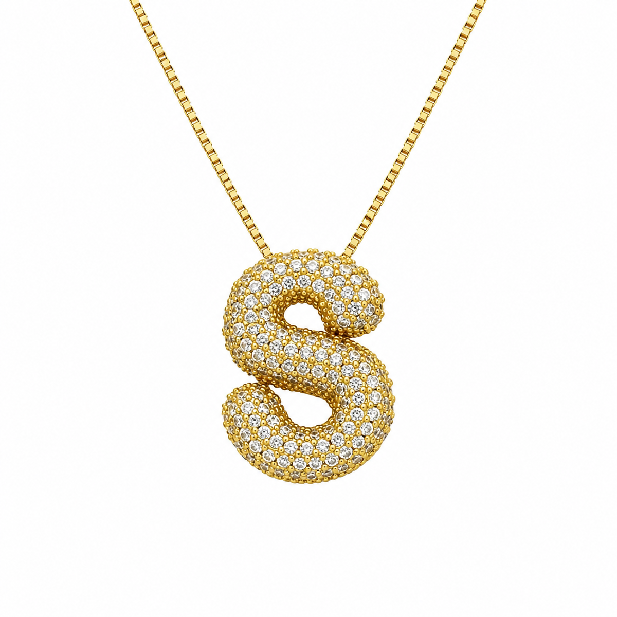 S Bubble Necklace