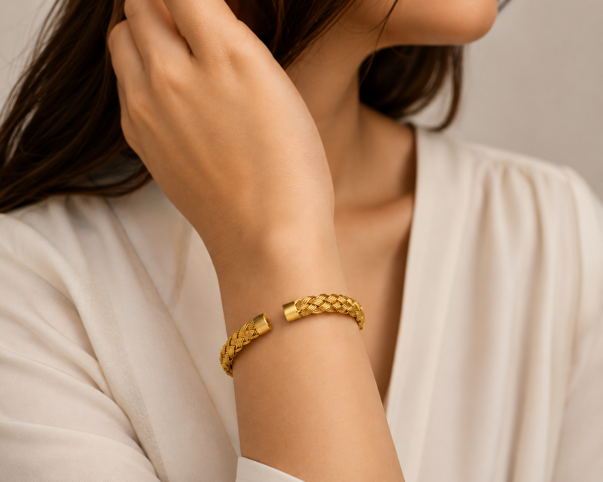 Gold Braided Handcuff