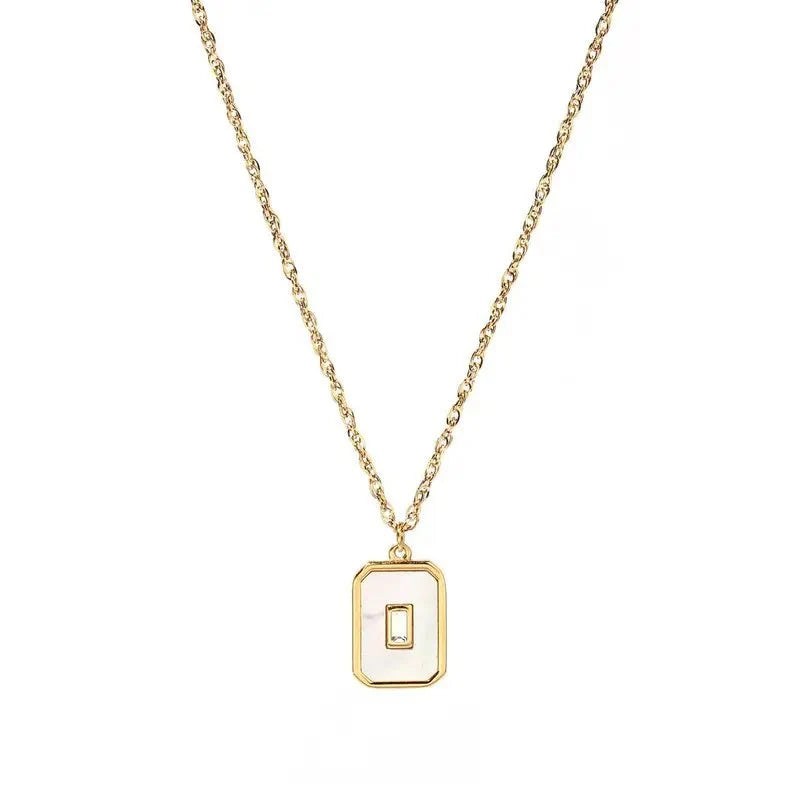 White Square Locket