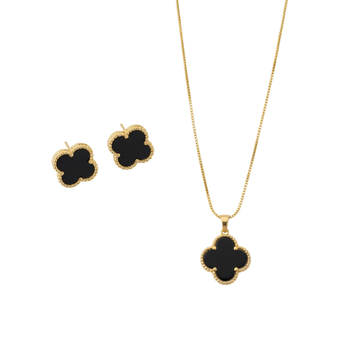 Clover Pendant and Studs