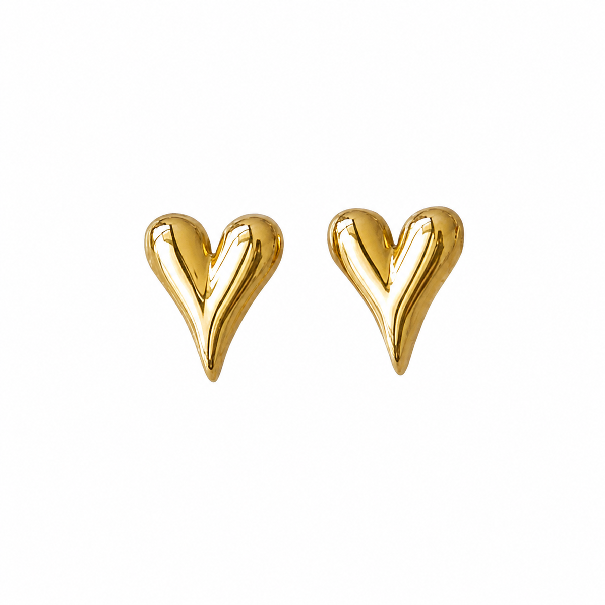 Long Heart Earrings