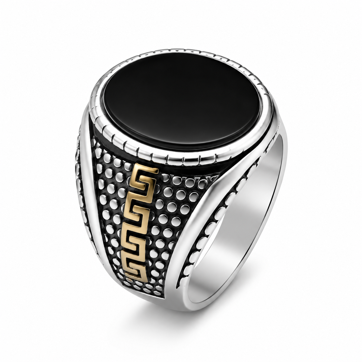 Black Statement Onyx Stone Ring for Men