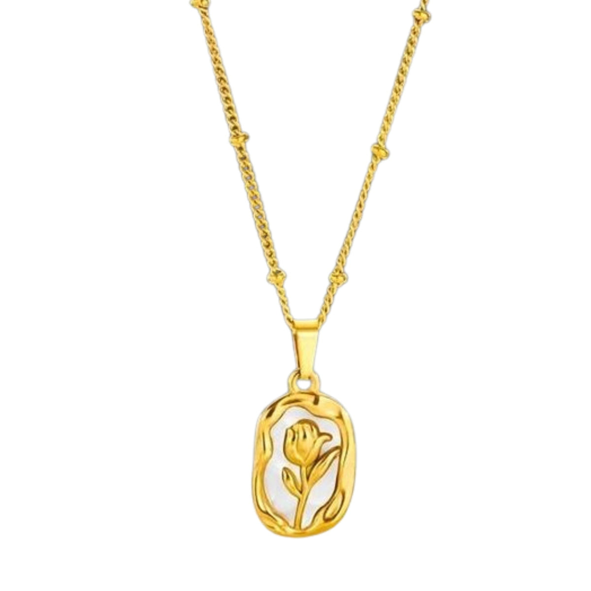 White Floral Pendant