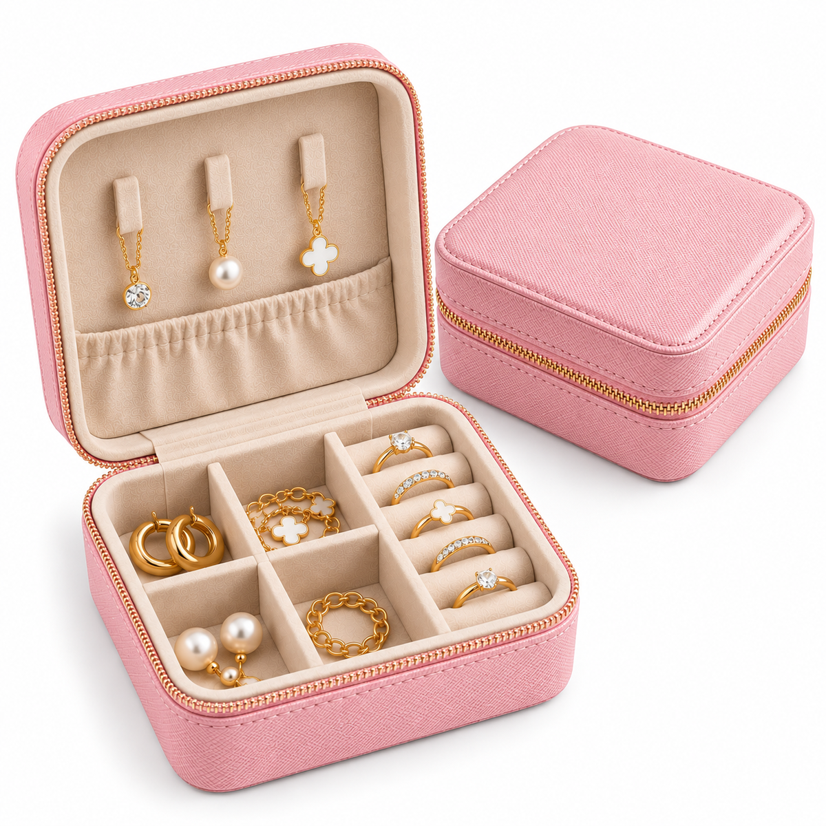 Pink Mini Jewelry Organizer (Get a FREE Ring)