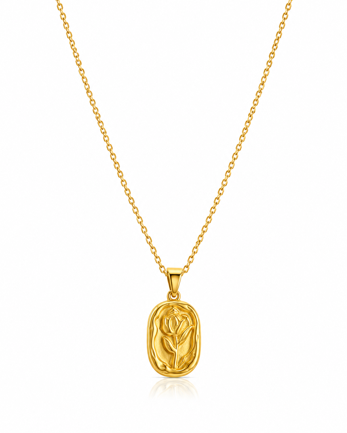 Golden Floral Pendant