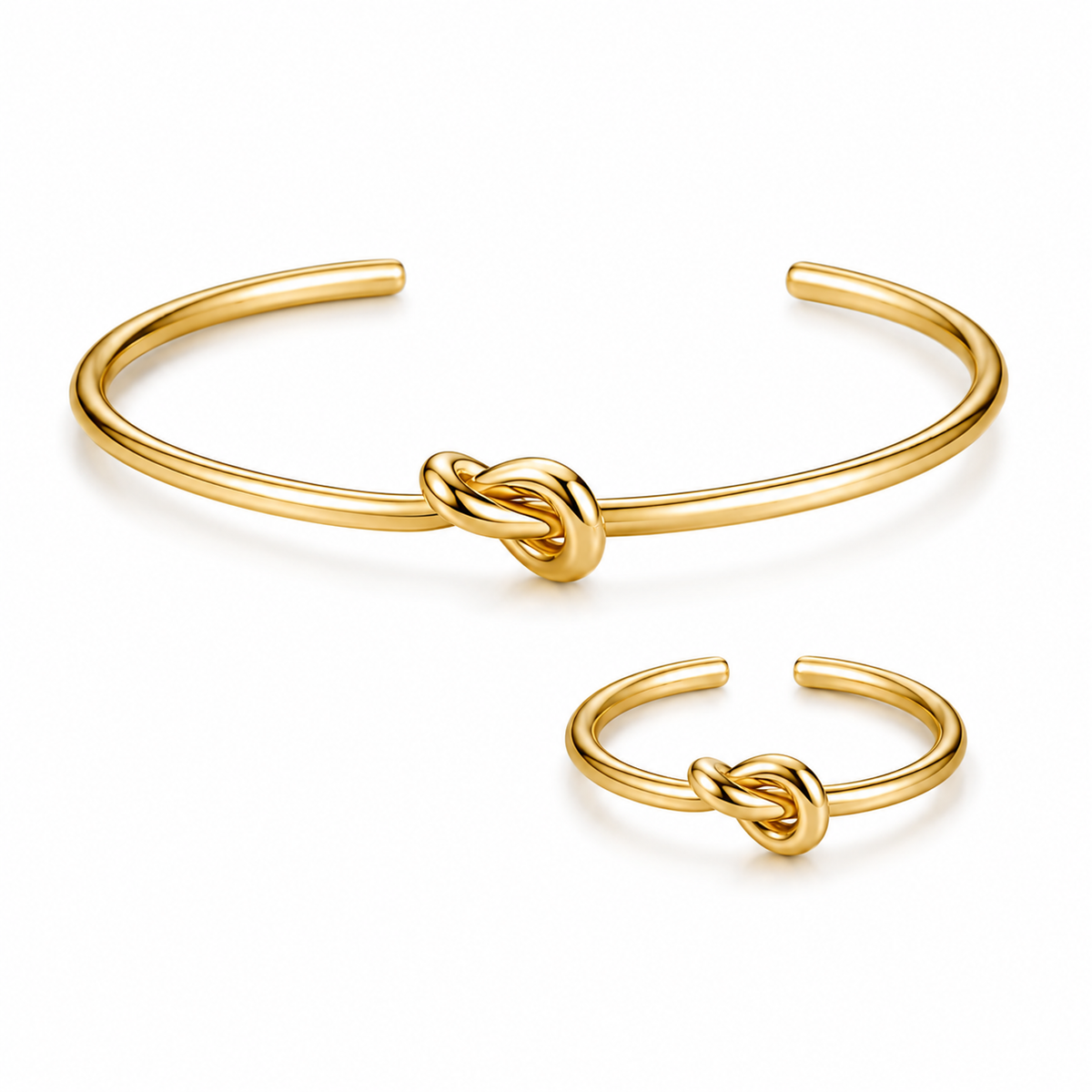 Knot Bangle and Ring Combo